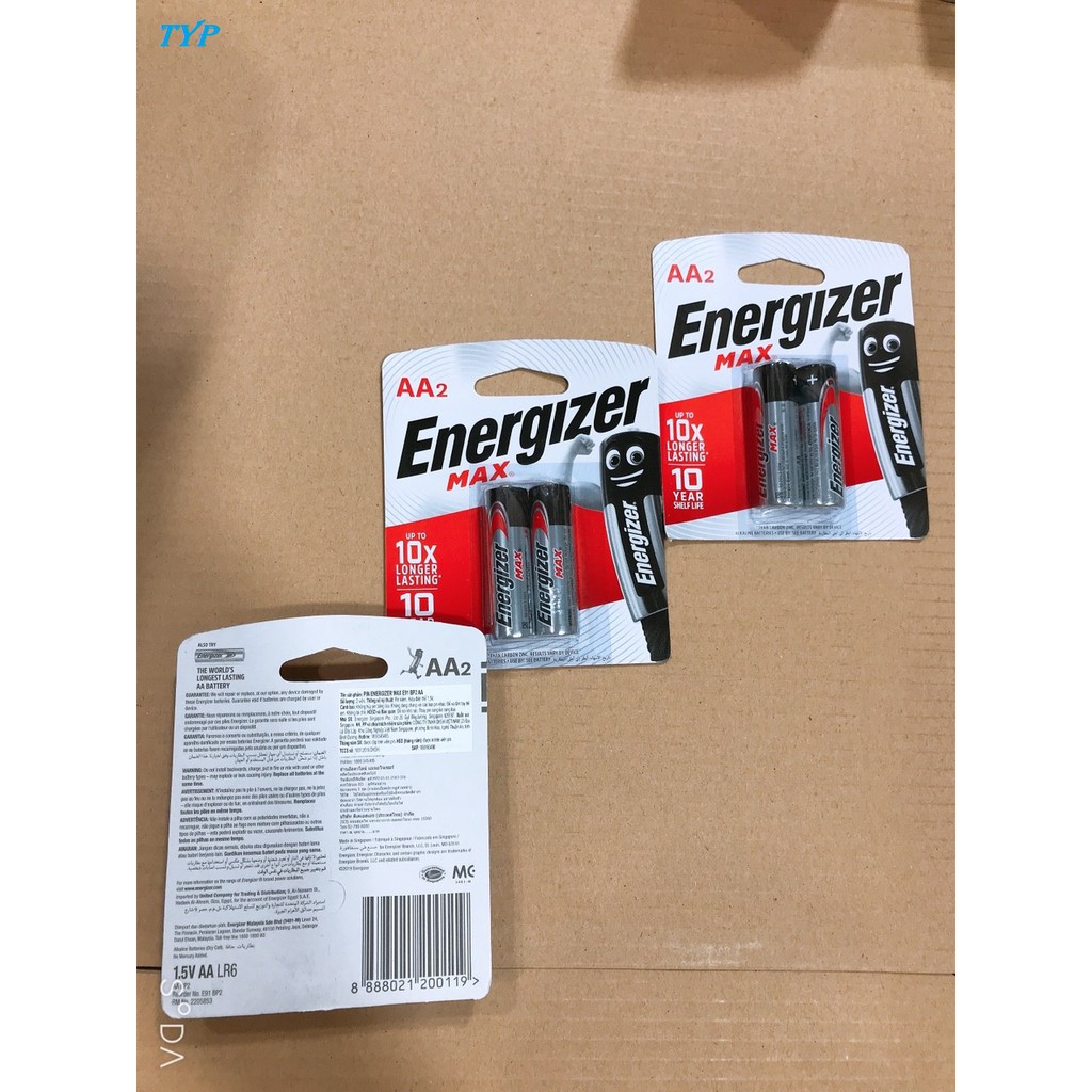 Pin Energizer các loại tiểu AA / đũa AAA chính hãng