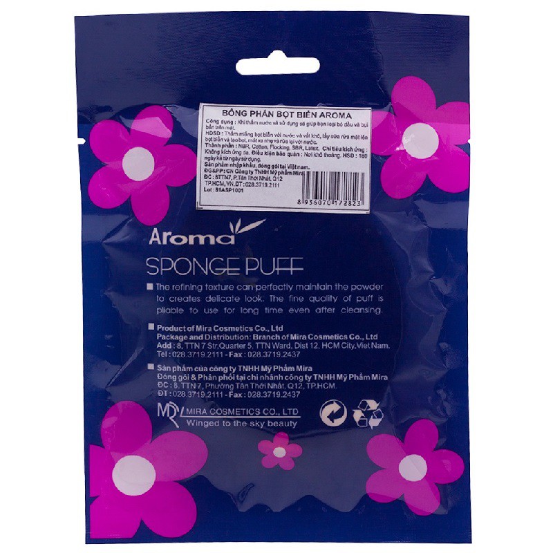 Bông Rửa Mặt Bọt Biển Massage Aroma Sponge Puff Hàn Quốc C419 7g | BigBuy360 - bigbuy360.vn