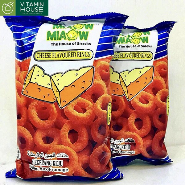 Snack Phô Mai vòng Snack mực Miaow Miaow Bim Bim giòn [VITAMIN HOUSE]