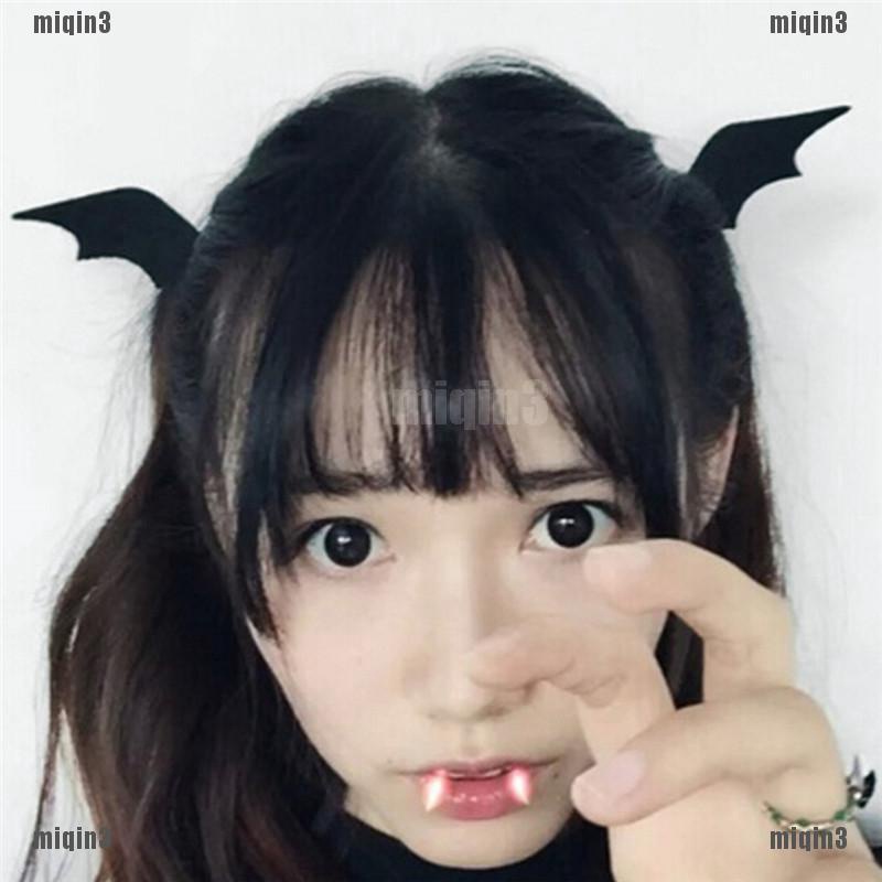 Cài tóc cánh dơi băng đô màu đen phong cách halloween dễ thương cute