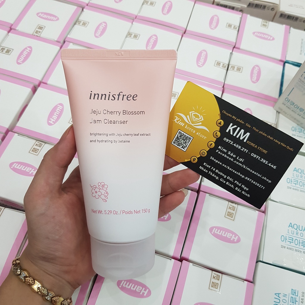 Sữa rửa mặt Innisfree jeju cherry blossom jam cleanser hoa anh đào
