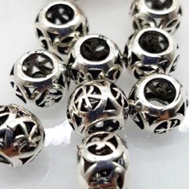 SỈ SIÊU RẺ  Charm bạc Thái/ bi bạc 10mm hàng đẹp - Bạc chuẩn loại 1, PH953