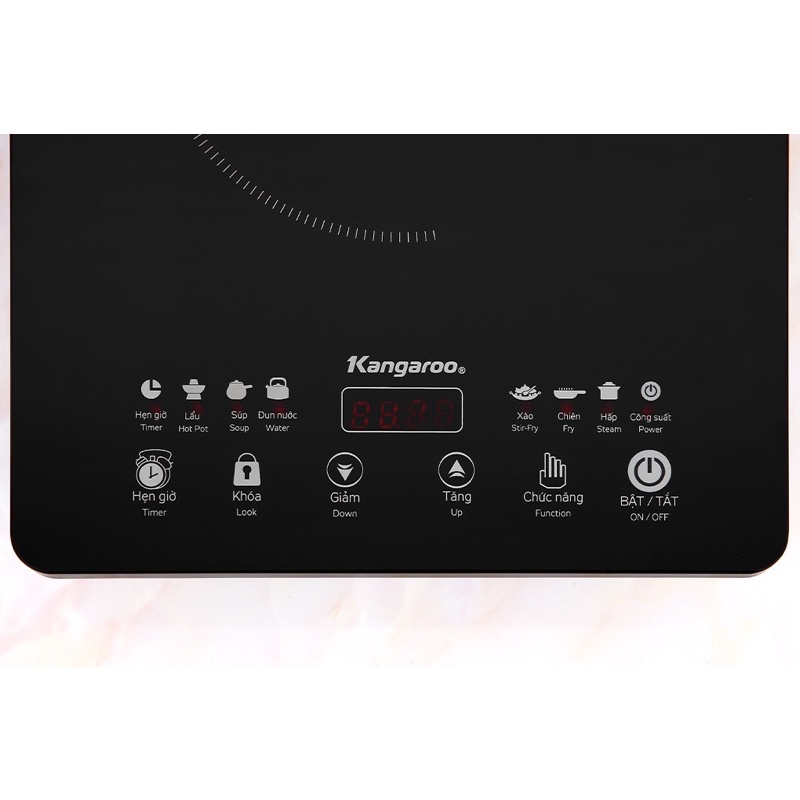 Bếp điện từ Kangaroo KG18IH2 -Hàng  chính hãng - Công suất vùng nấu: 2000 W Điện áp: 220-240V ~ 50/60 Hz