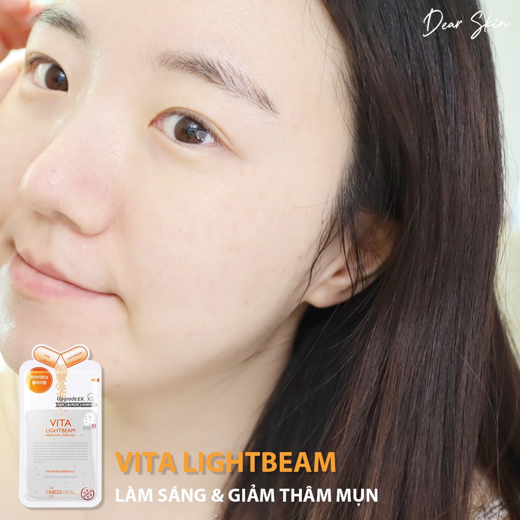 [Chính Hãng][Combo 5] Mặt nạ Mediheal Vita Lightbeam Essential Mask phục hồi tái tạo làm trắng sáng da