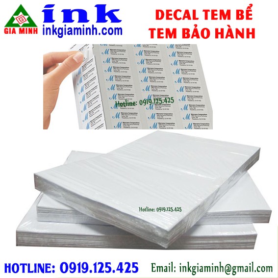 DECAL TEM BỂ - KHỔ A4-10 tờ