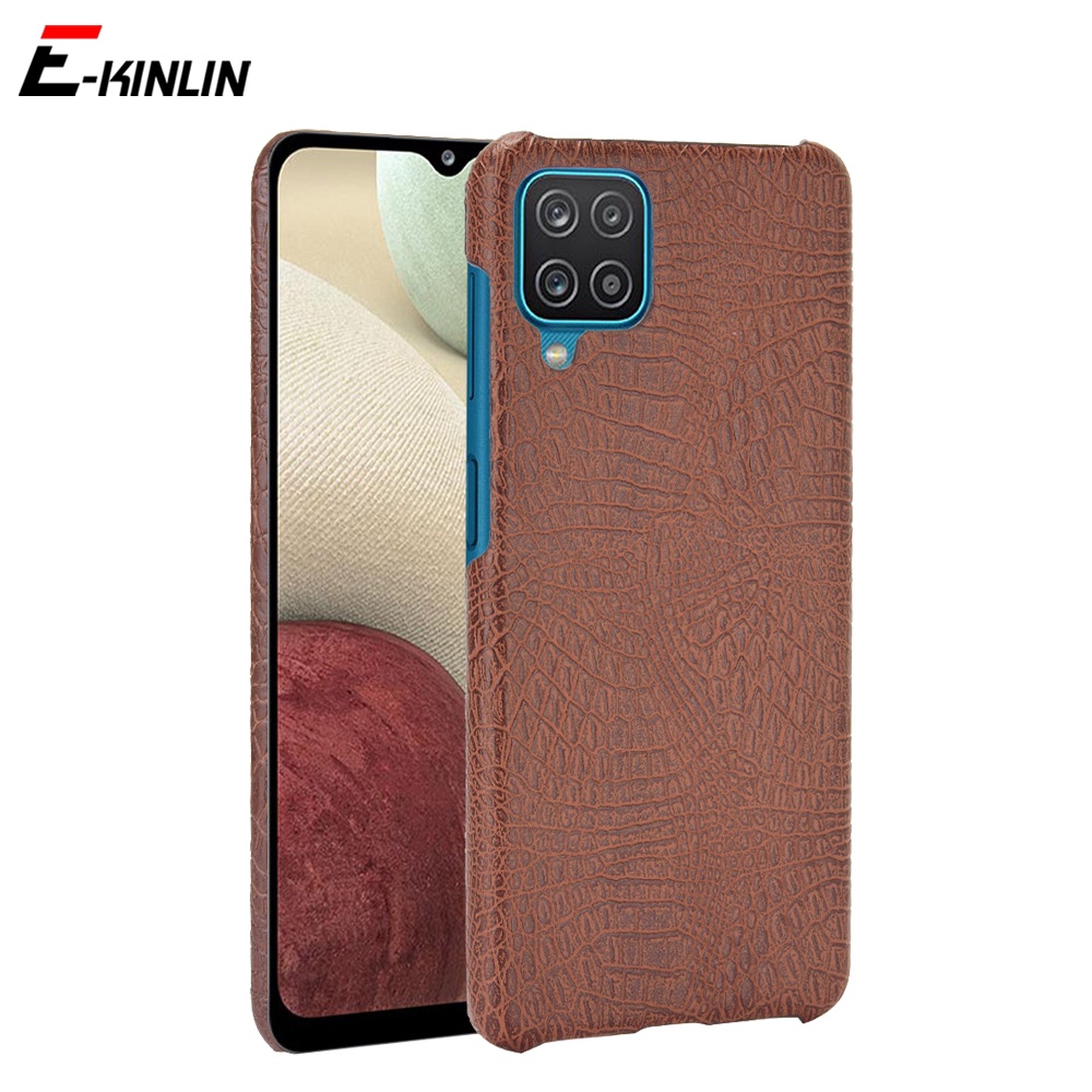 Ốp Điện Thoại Nhựa Cứng Giả Da Cá Sấu Phong Cách Cổ Điển Cho Samsung Galaxy A02 A02s A12 A22 A32 A52 A52s A72