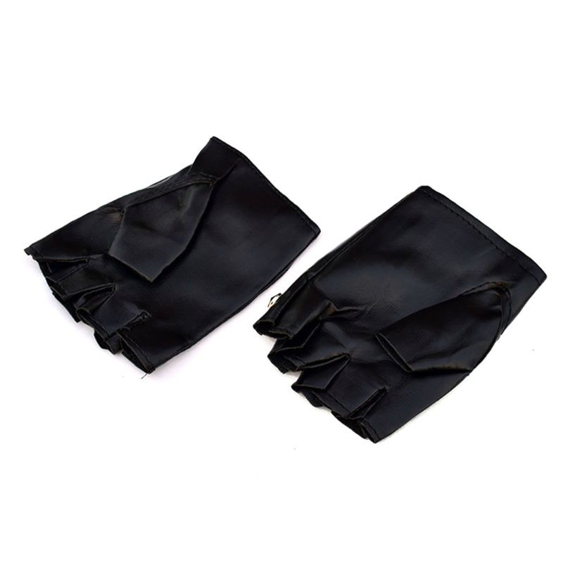 Găng tay giả da hở ngón trang trí lỗ nhảy đường phố cho nam