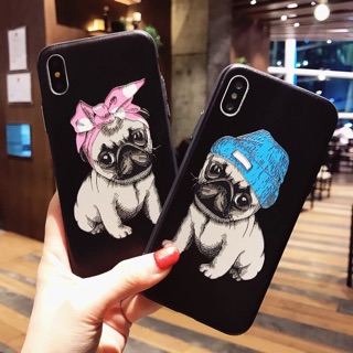 Ốp đôi chó Pug cho iphone