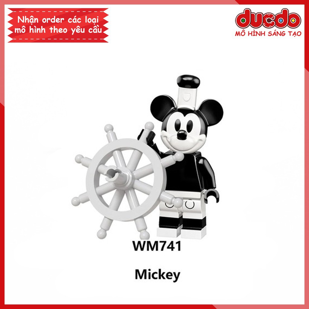 Minifigures các nhân vật Mickey, Duck, Chip, Dale - Đồ Chơi Lắp Ghép Xếp Hình Mô hình Mini WM6066