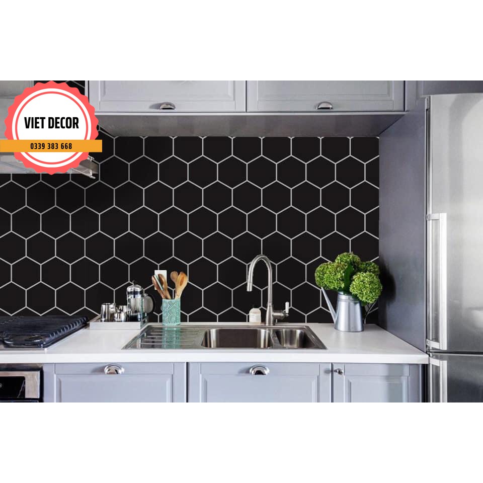 Decal Gạch Dán bếp - Set 1m dài gạch bông  - Họa tiết đơn giản - Trang trí bếp, Dán tường - Viet Decor