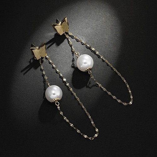 Bông Tai Dự Tiệc Sang Trọng Dáng Dài Titan Ko Đen TT 2677