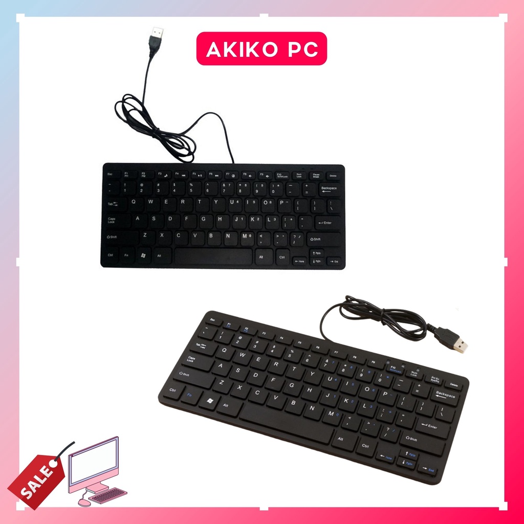 Bàn phím máy tính laptop mini có dây dùng trong văn phòng giá rẻ AKIKO AKMINI