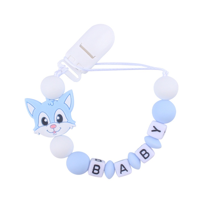 Kẹp Núm Vú Giả Bằng Silicon Họa Tiết Cáo Hoạt Hình Dễ Thương Cho Bé Sơ Sinh