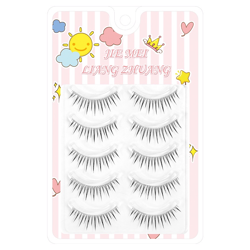 Bộ Lông Mi Giả Ngắn Màu Nude Tự Nhiên Dùng Hóa Trang Hàng Ngày