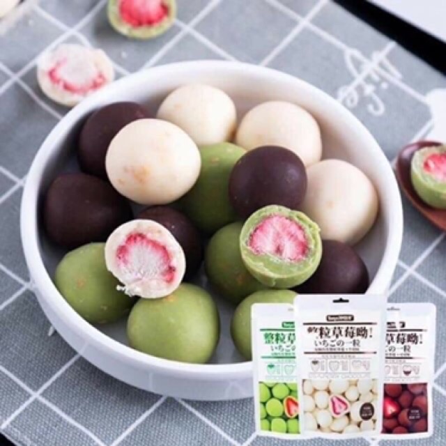 Kẹo socola bọc dâu