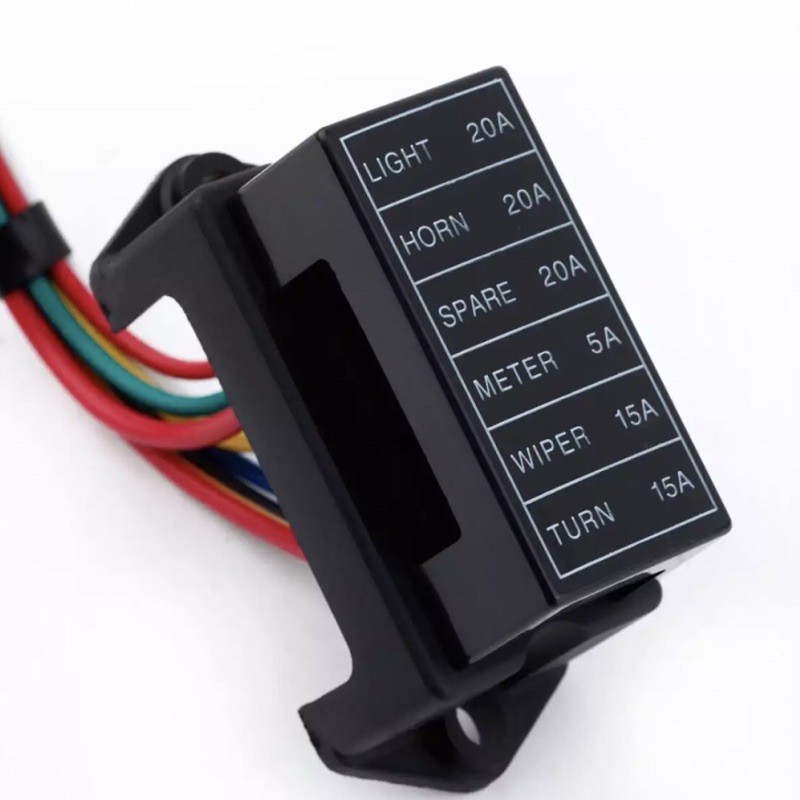 ✅Hộp Cầu Chì 6 Cổng Dc32v 6 cổng Cho Xe Hơi