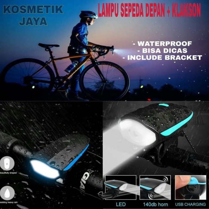 Đèn LED + Bộ Sạc Xe Đạp 2 Trong 1 Chống Nước kdw154