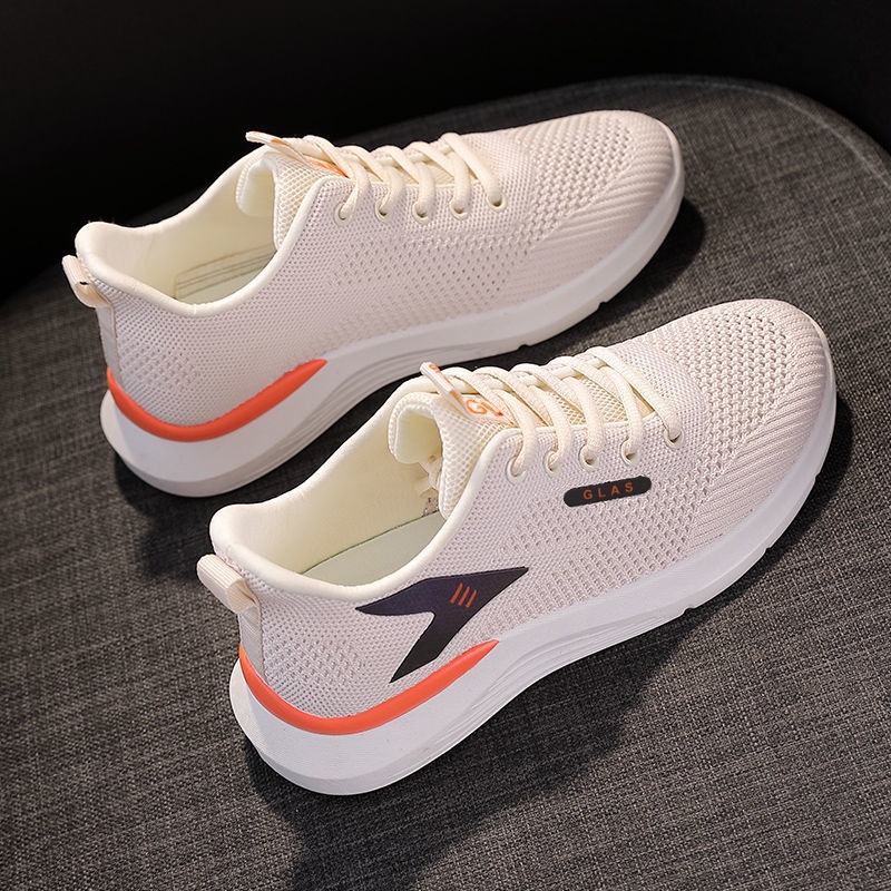 Giày Sneaker Nữ Vải Dệt Thoáng Khí 3 Màu Siêu Đẹp - D21