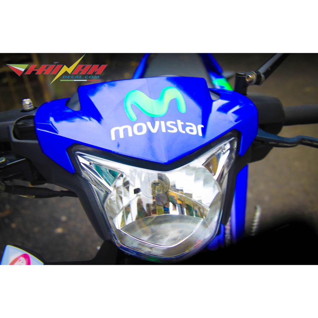 Tem trùm Movistar  xanh cao cấp cho Exciter 150