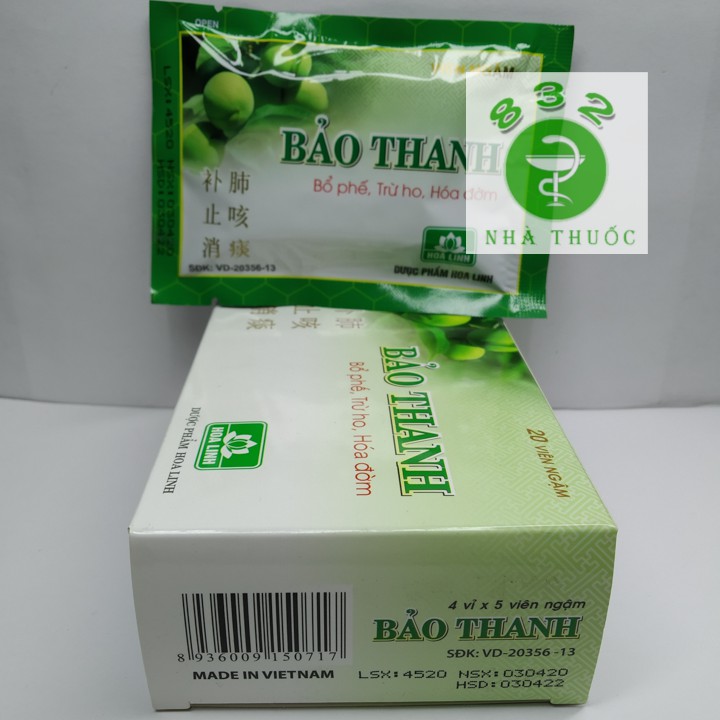 Viên ngậm Bảo Thanh hộp 20 viên