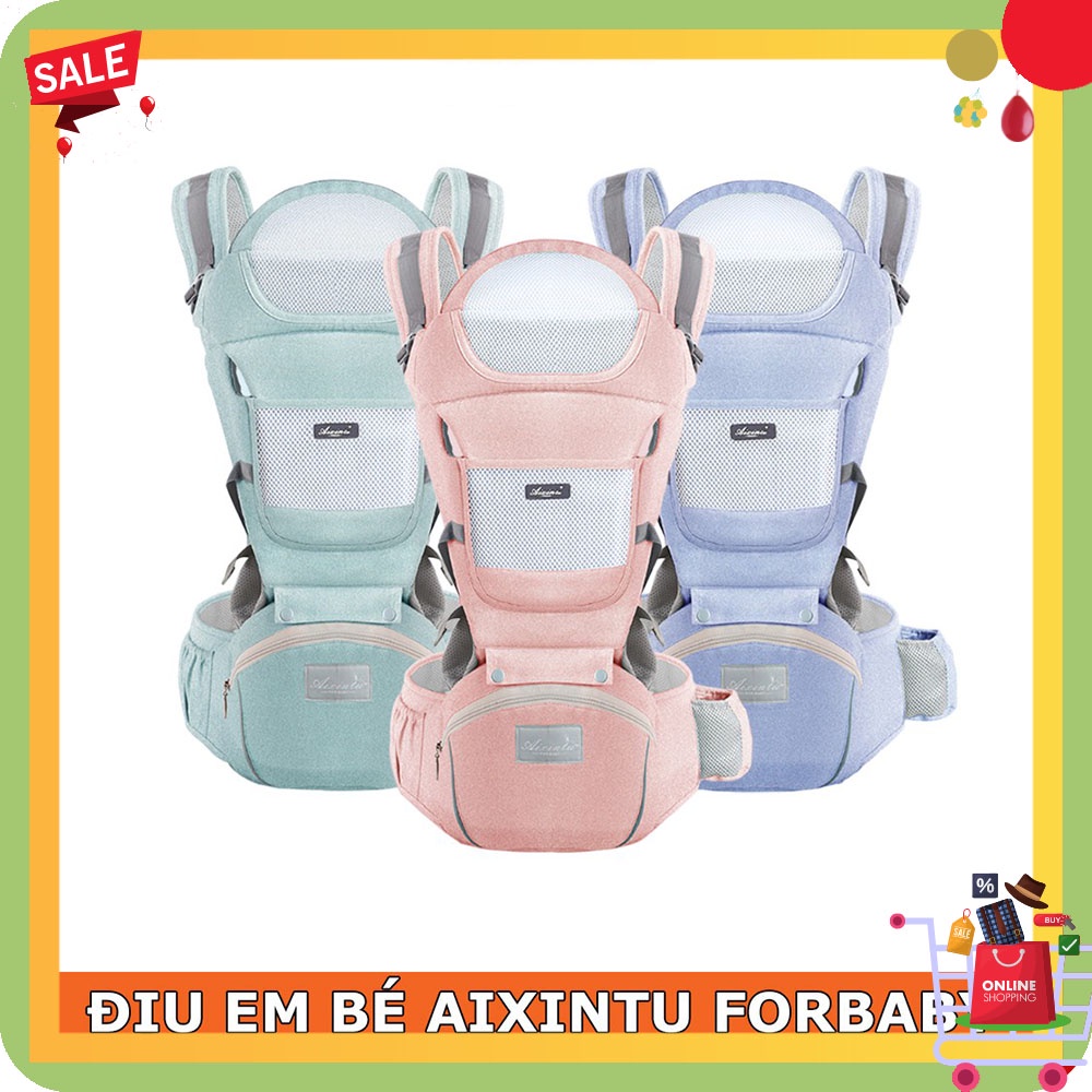 Đai Địu Em Bé Chống Gù Aixintu Forbaby Cho Bé 0-36 Tháng Chính Hãng Chất Vải Mềm Địu Được Em Bé Nhiều Tư Thế