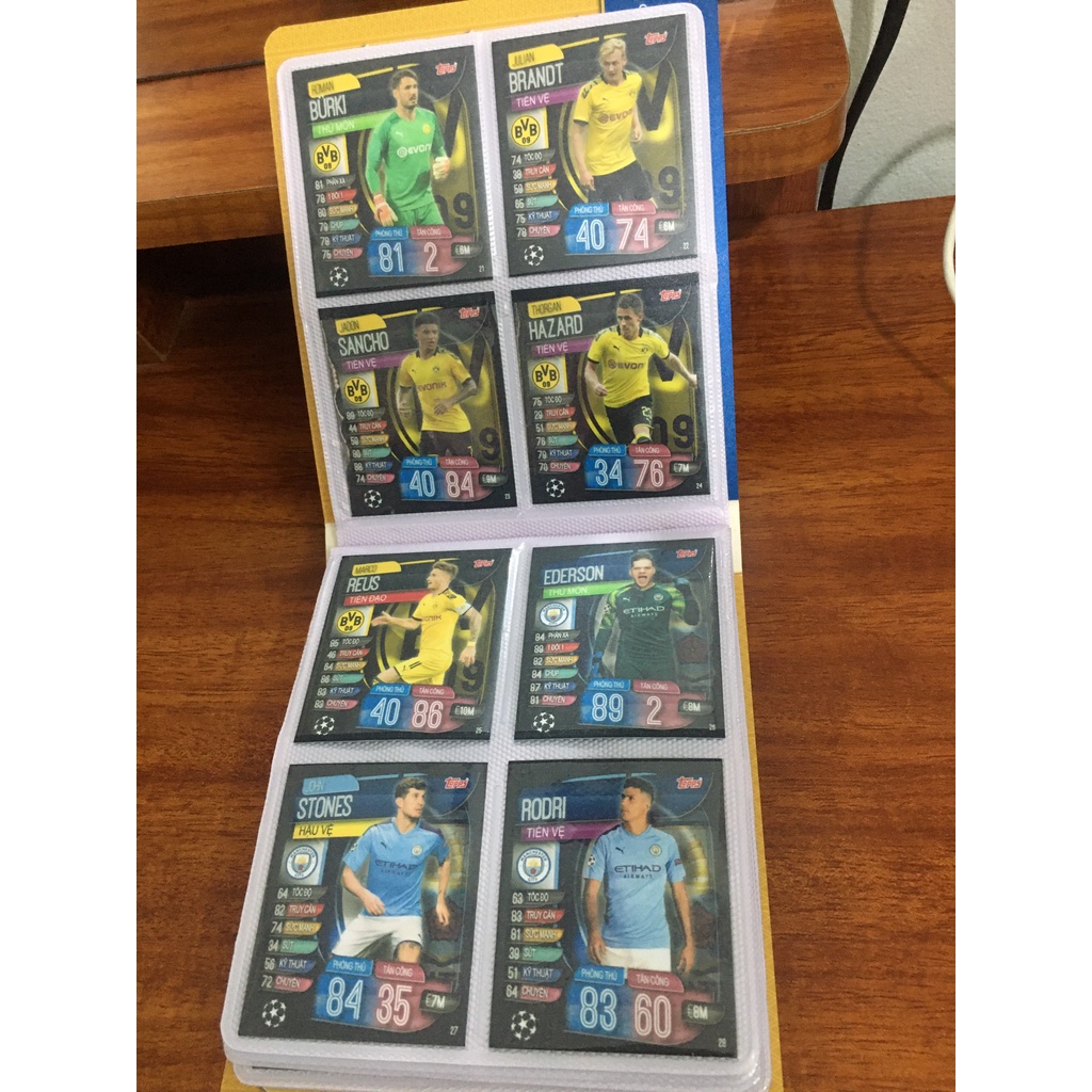 Bộ Sưu Tập 88 Thẻ Cầu Thủ In Album Match Attax 2019-20