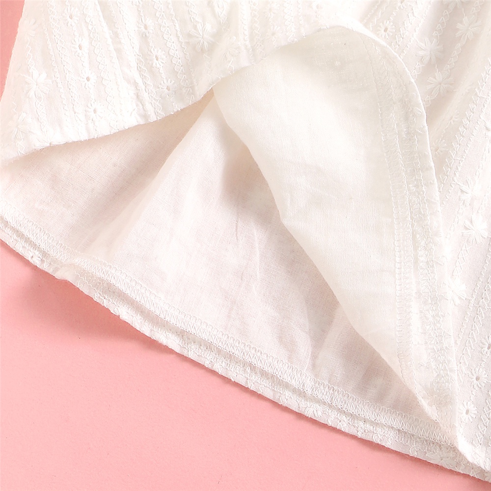 Đầm chữ a Mikrdoo tay dài bằng vải lanh cotton màu trơn dành cho bé gái sơ sinh 0-24 tháng tuổi