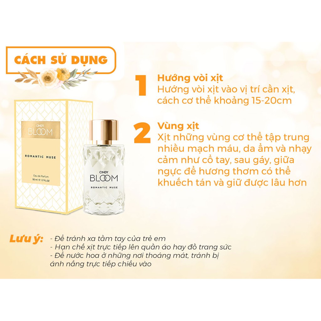 Nước hoa Cindy Bloom Romatic Muse 30ml chính hãng | BigBuy360 - bigbuy360.vn