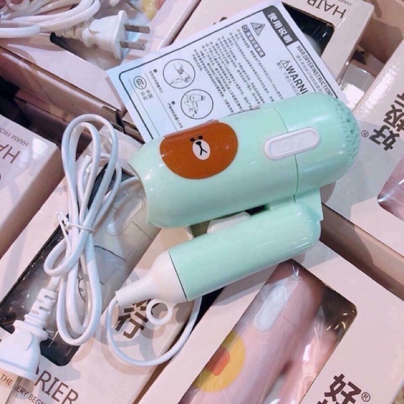 Máy sấy tóc mini hình hoạt hình dễ thương (giao mẫu ngẫu nhiên)