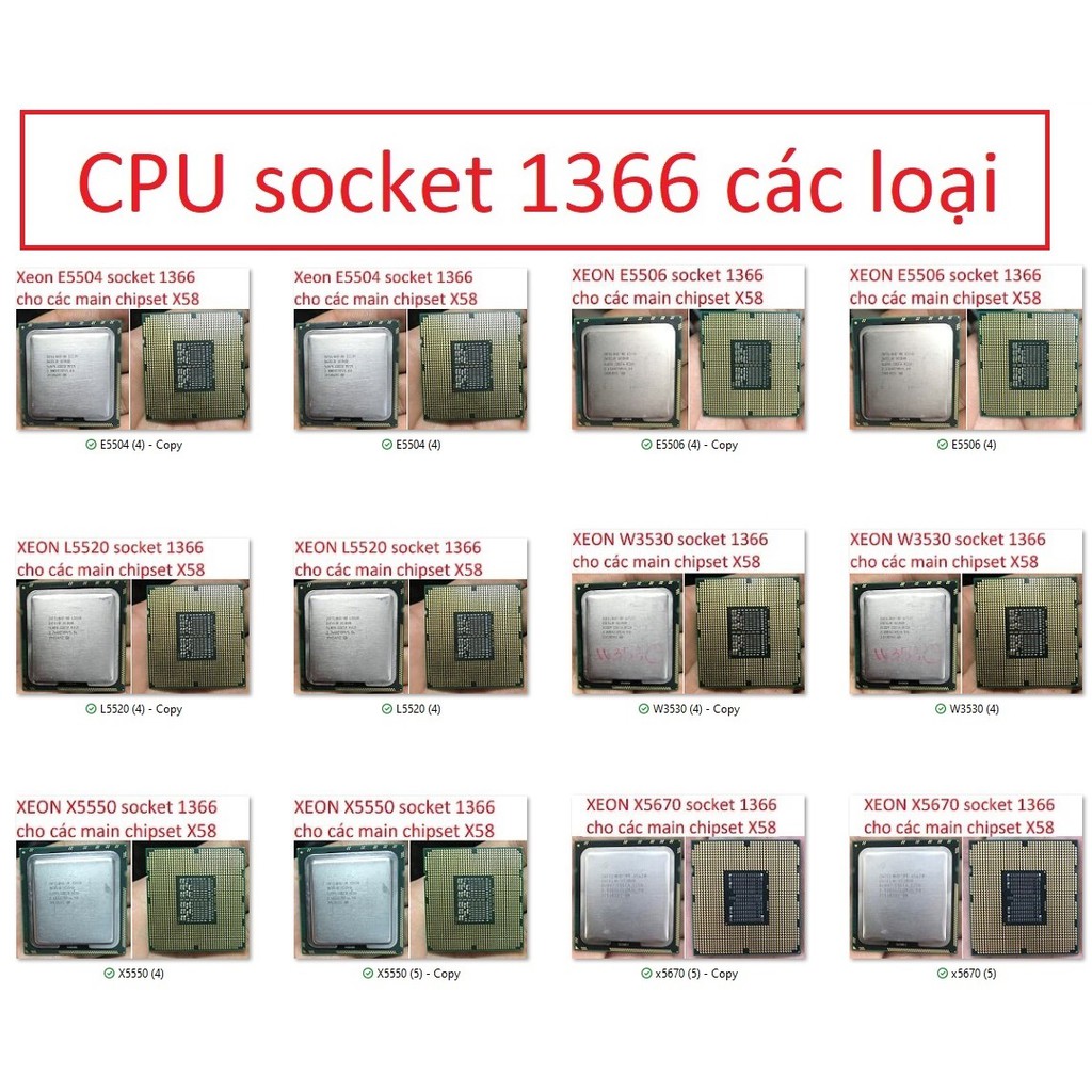 Tặng keo - cpu 1366 các loại xeon x5650 5670 5680 i7 950 920 930 5687 5660 5520 5550 all