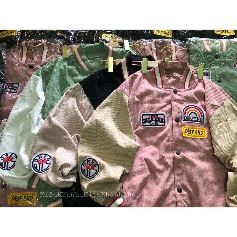 Khoác bomber nhung tăm (Ảnh shop tự chụp) | BigBuy360 - bigbuy360.vn