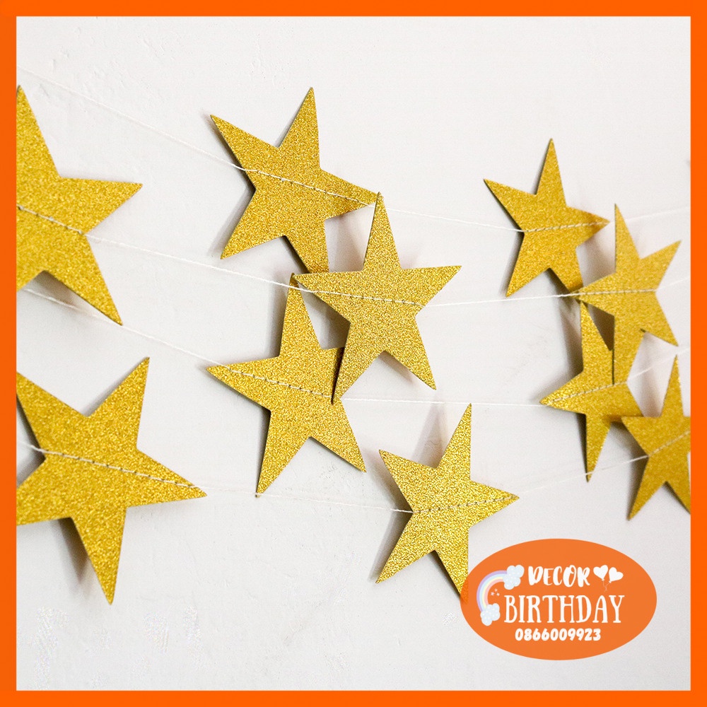 Dây Sao Trang Trí Sinh Nhật ⭐⭐⭐HOT SALE⭐⭐⭐ Trang Trí Phòng Cưới, Tiệc Thôi Nôi, Đầy Tháng Siêu Đẹp