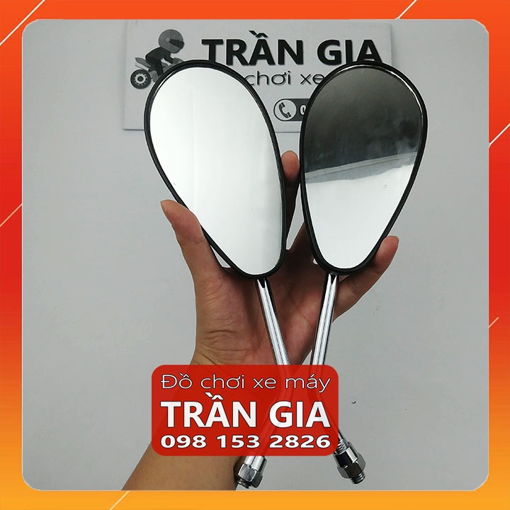 Cặp Kính/Kiếng/Gương chiếu hậu xe máy CRG hình giọt nước gắn được tất cả các dòng xe