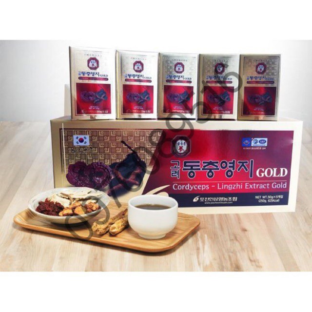 Cao Linh Chi Đông Trùng Hạ Thảo 5 Lọ 50g Hàn Quốc