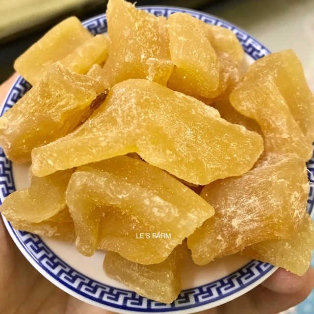Gừng sấy dẻo gói 100gr làm đồ ăn vặt và tốt cho người huyết áp thấp