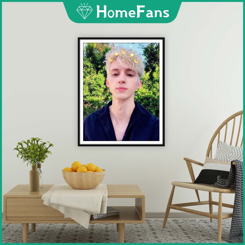 Bộ Tranh Đính Đá 5D Tự Làm Hình Ca Sĩ Troye Sivan 40x50cm Trang Trí Nhà Cửa