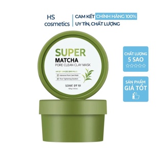 Mặt nạ đất sét trà xanh some by mi super matcha pore clean clay mask