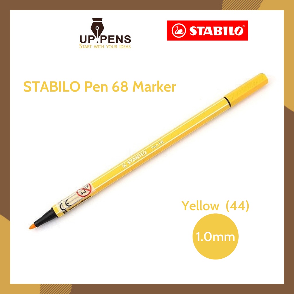Bút lông màu Stabilo Pen 68 Marker - 1.0mm - Màu vàng (Yellow - 44)