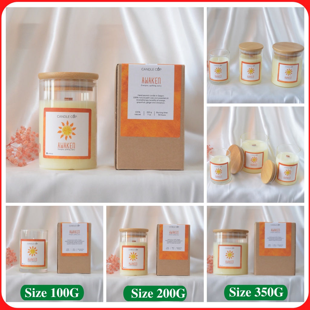 Nến thơm phòng AGAYA candle cup - Thành phần thiên nhiên an toàn cho người sử dung