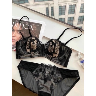 Set lót ren mềm mại cao cấp có gọng mút mỏng quyễn rũ sexy