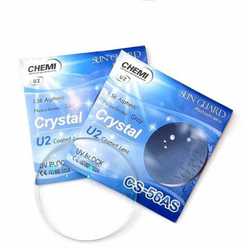 Tròng Kính Đổi Màu Crystal Primer Chemi 1.56 U2