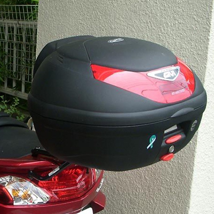 Thùng sau Givi E350N hệ thống khóa Monolock cao cấp dung tích 35 lít kèm đế gắn thùng Givi MP70N chính hãng