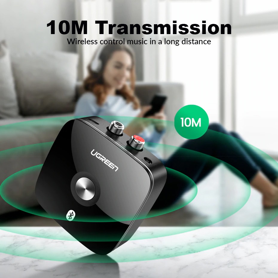 [Mã ELHACE giảm 4% đơn 300K] Bộ Nhận Âm Thanh Bluetooth 5.0 Aptx Cao Cấp, UGREEN CM123 Chính Hãng, hỗ trợ âm thanh HiFi