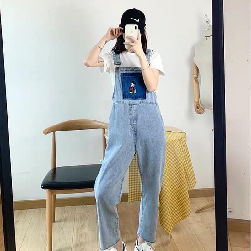 Yếm jeans Mickey mix áo gì cũng xinh ( 3sp bất kì giá sỉ )