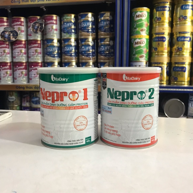 Combo 2lon Sữa Nepro 1 và 2 400g