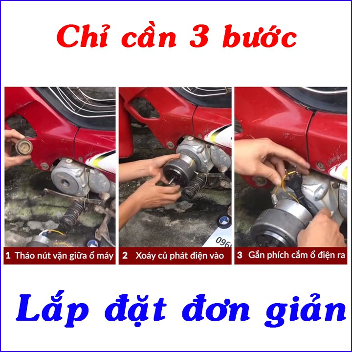 Đầu Phát Điện Gắn Vào Xe Máy