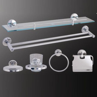 Bộ phụ kiện nhà tắm 6 món chất liệu 100% Inox ( có ảnh thật)