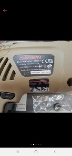 Máy khoan điện Crown CT10070 400W