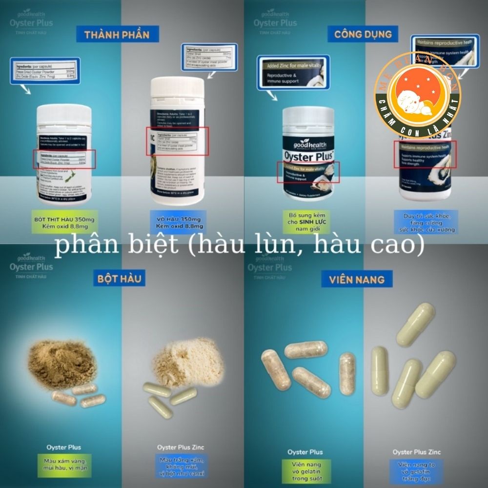 Tinh chất hàu biển Úc Oyster Plus Zinc 60 viên tăng cường sinh lý, hỗ trợ nam giới - Mẹ bean bon