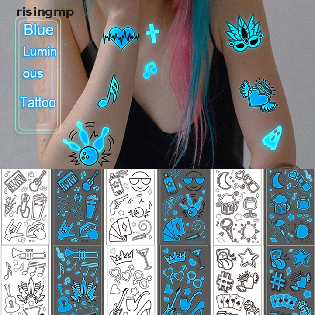 Hình Xăm Dán Phát Sáng Quyến Rũ Cho Lễ Hội / Tiệc Tùng ♨Hot